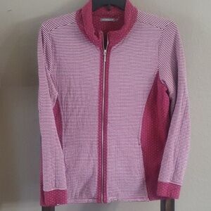 Threehearts pink zip up jacket size large